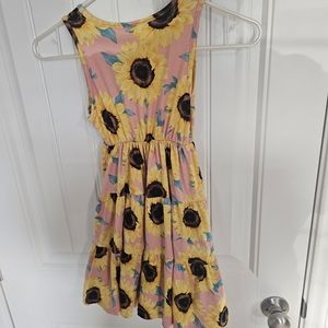 Heart and Arrow pink sunflower dress child's size 6